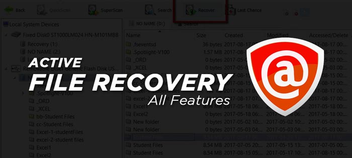 Active File Recovery Ultimate Full Software Features